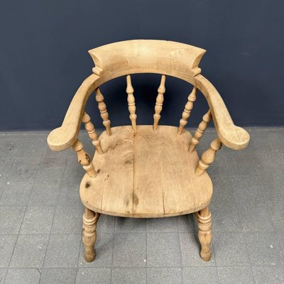 English Light Beech Wood Captain Chair-NPL-2016948