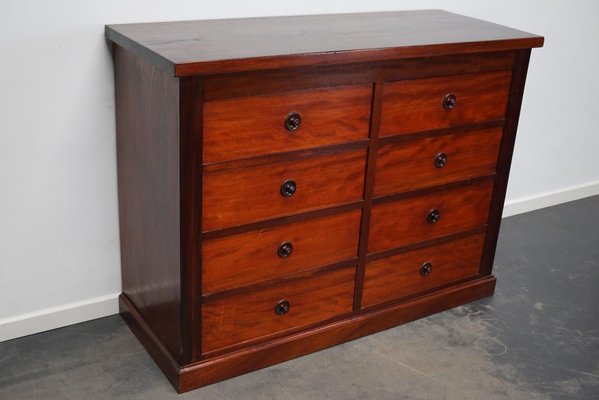 English Mahogany Commode Bank of Drawers, 1930s-XO-1287088