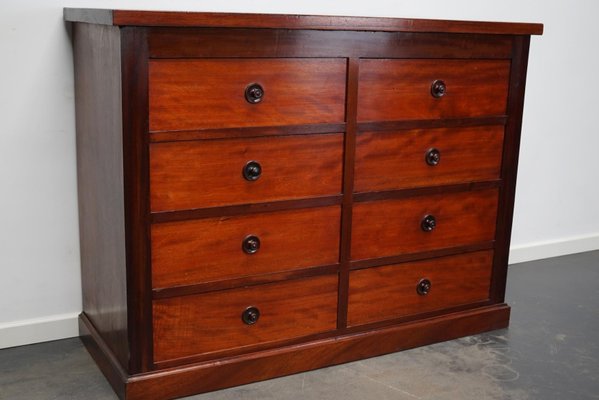 English Mahogany Commode Bank of Drawers, 1930s-XO-1287088