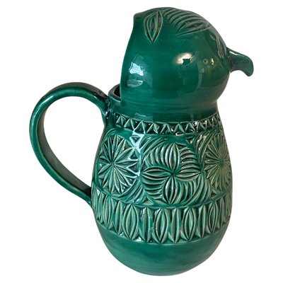 English Majolica Green Bird Jug, 1960-UR-1782951