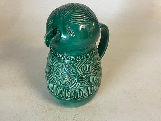 English Majolica Green Bird Jug, 1960-UR-1782951