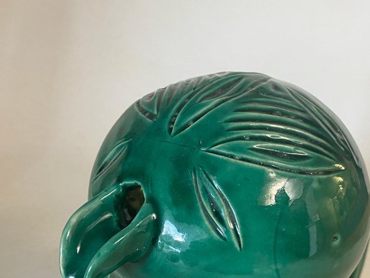 English Majolica Green Bird Jug, 1960-UR-1782951