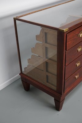 English Oak & Glass Shop Counter Cabinet, 1930s-XO-1818844