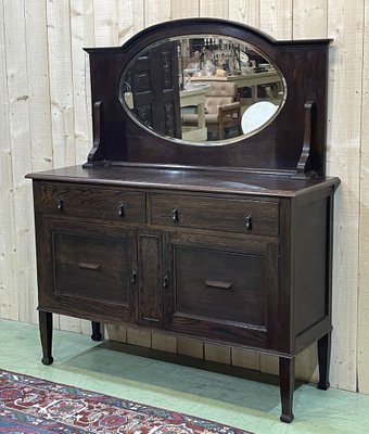 English Oak Serving Trolley, Early 20th Century-QYF-974892