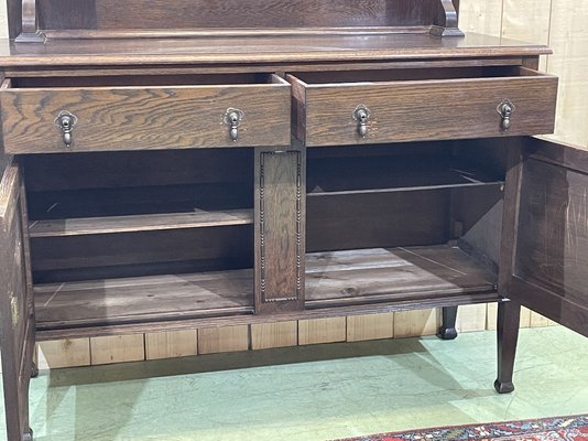 English Oak Serving Trolley, Early 20th Century-QYF-974892