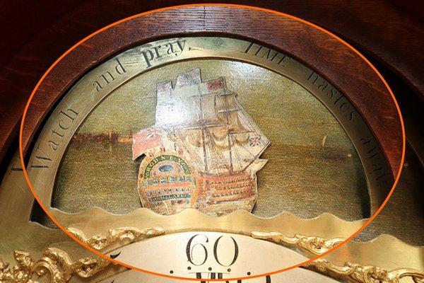 English Parquet Clock in Mahogany-RVK-2020308