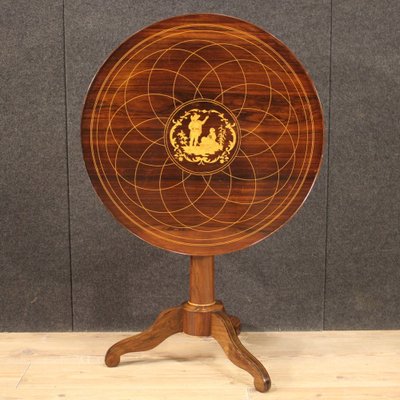 English Side Table in Inlaid Wood, 1950s-RP-1797044