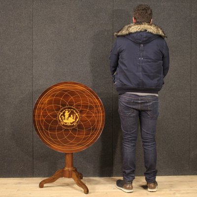 English Side Table in Inlaid Wood, 1950s-RP-1797044