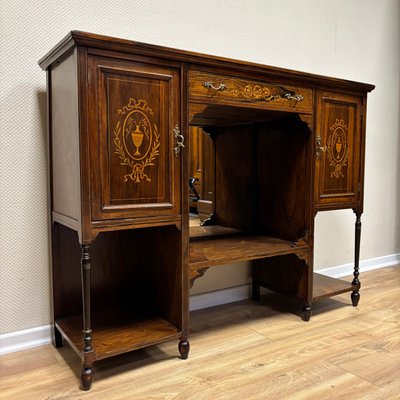 English Sideboard in Rosewood with Boxwood Inlay, 1900-ALF-2033466