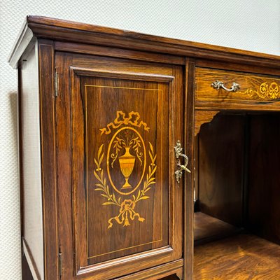 English Sideboard in Rosewood with Boxwood Inlay, 1900-ALF-2033466