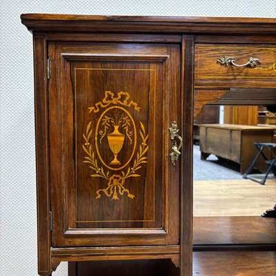 English Sideboard in Rosewood with Boxwood Inlay, 1900-ALF-2033466