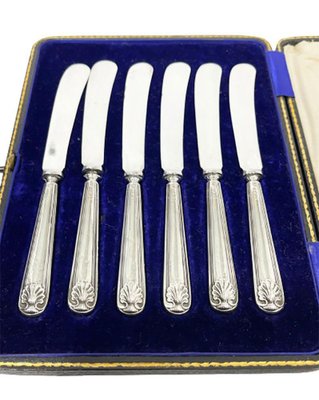 English Silver Butter Knives from Maxfield & Sons Ltd, Sheffield, 1913-UCH-1224222