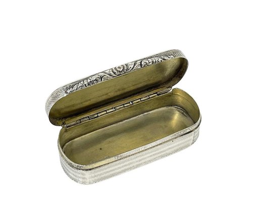 English Silver Horse Racing Snuff Box, Birmingham, 1829-UCH-1719017