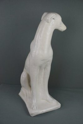 English Sitting Dog in Painted Plaster-HPP-1363227