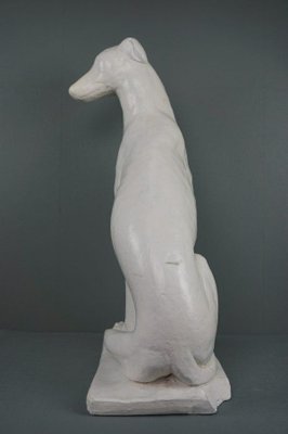 English Sitting Dog in Painted Plaster-HPP-1363227