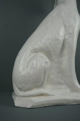 English Sitting Dog in Painted Plaster-HPP-1363227