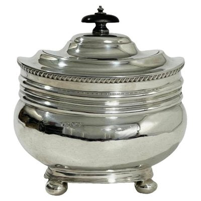 English Sterling Silver Tea Caddy, Sheffield, 1907-UCH-1224142