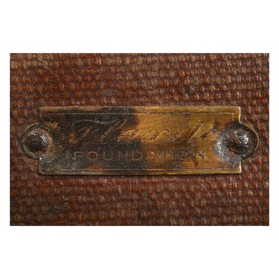 English Suitcase Flaxile in Wood and Leather, 1920s-NQ-675883