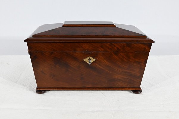 English Tea Caddy in‘ Mahogany, 19th Century-RVK-1745457