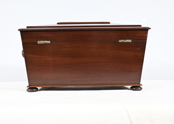 English Tea Caddy in‘ Mahogany, 19th Century-RVK-1745457