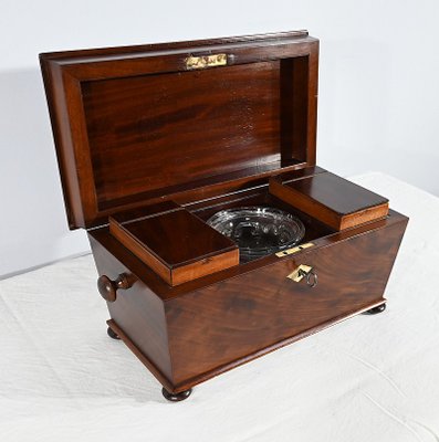 English Tea Caddy in‘ Mahogany, 19th Century-RVK-1745457