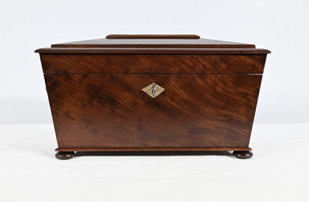 English Tea Caddy in‘ Mahogany, 19th Century-RVK-1745457