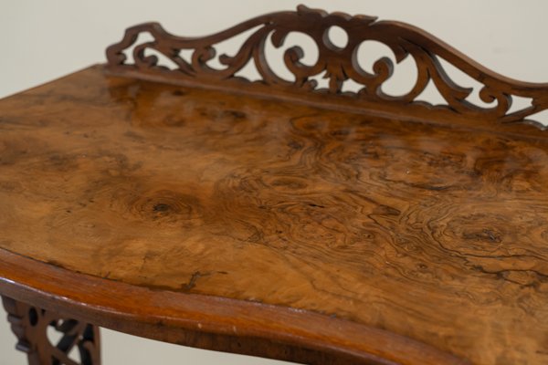 English Victorian Walnut Side Table, Canterbury, 1890s-UJE-2020649