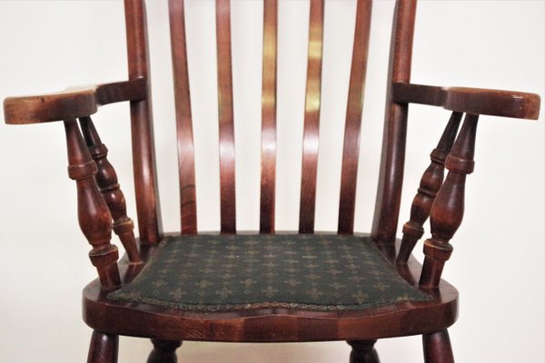 English Victorian Windsor Farm Chairs, Set of 4-KNM-1017082