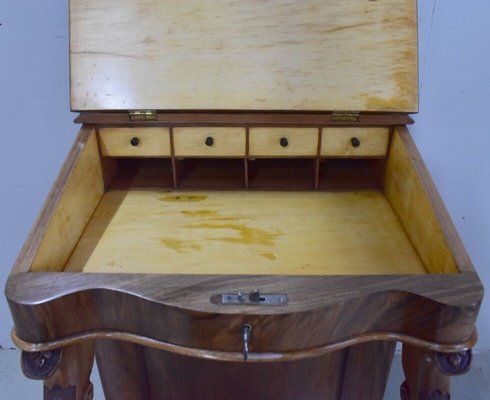 English Walnut Davenport Secretaire, 1800s-RVK-839703