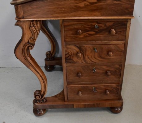 English Walnut Davenport Secretaire, 1800s-RVK-839703