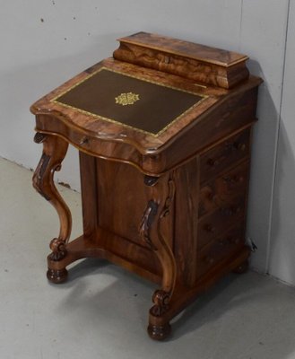 English Walnut Davenport Secretaire, 1800s-RVK-839703