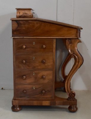 English Walnut Davenport Secretaire, 1800s-RVK-839703