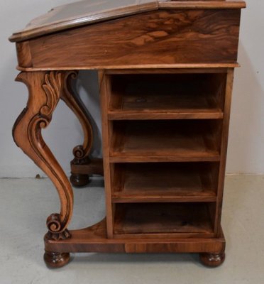 English Walnut Davenport Secretaire, 1800s-RVK-839703