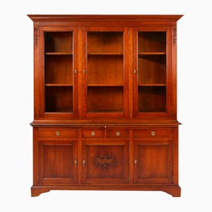 English Wooden Bookcase Cabinet, 1950s-YSY-1815203