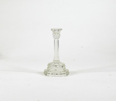 Engraved Cut Glass Candleholder, Italy, 1980s-RAQ-851251