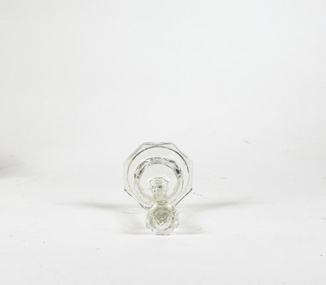 Engraved Cut Glass Candleholder, Italy, 1980s-RAQ-851251