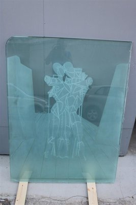 Engraved Glass Slab by Ettore & Andromaca Giorgio for Chirico-EH-1334376