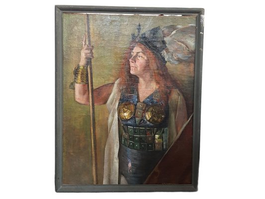 Enrique Martínez Ruiz, Warrior, Oil on Canvas-TCS-1093528