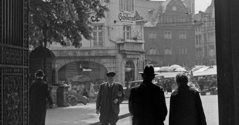 Entrance Gate Darmstadt Castle Street Life, Germany, 1938, Printed 2021-DYV-997880