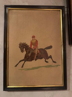 Equestrian Scenes, Engravings, 1890s, Set of 2-BFK-1798817