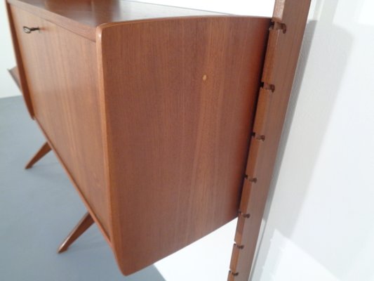 Ergo Teak Wall Shelving Unit by John Texmon Einar Blindheim for Blindheim, Norway, 1950s, Set of 9-RDW-702737