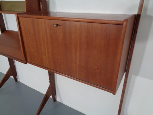 Ergo Teak Wall Shelving Unit by John Texmon Einar Blindheim for Blindheim, Norway, 1950s, Set of 9-RDW-702737