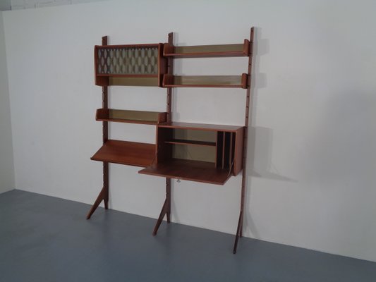 Ergo Teak Wall Shelving Unit by John Texmon Einar Blindheim for Blindheim, Norway, 1950s, Set of 9-RDW-702737