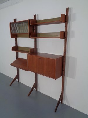 Ergo Teak Wall Shelving Unit by John Texmon Einar Blindheim for Blindheim, Norway, 1950s, Set of 9-RDW-702737