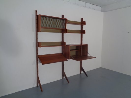 Ergo Teak Wall Shelving Unit by John Texmon Einar Blindheim for Blindheim, Norway, 1950s, Set of 9-RDW-702737