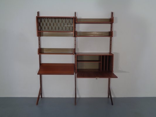 Ergo Teak Wall Shelving Unit by John Texmon Einar Blindheim for Blindheim, Norway, 1950s, Set of 9-RDW-702737