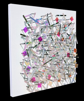 Eric Beauplace, Fragmentation, 2017, Mixed Media Sculpture on Panel-CHG-918209