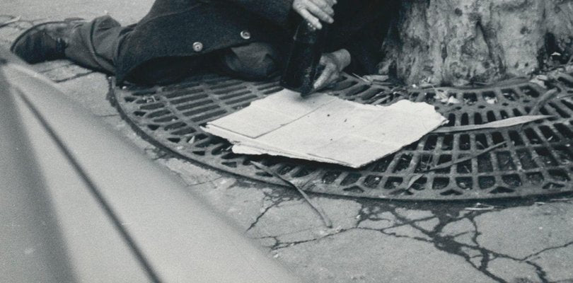 Erich Andres, Homeless People Lying on the Streets, Paris, France, 1950s, Black & White Photograph-DYV-1181413