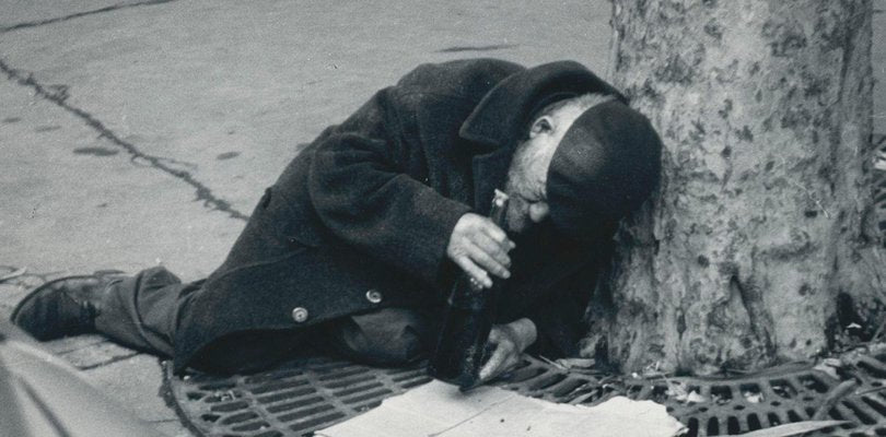 Erich Andres, Homeless People Lying on the Streets, Paris, France, 1950s, Black & White Photograph-DYV-1181413