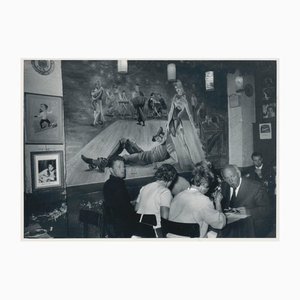 Erich Andres, People Dining at Latin Quarter, Paris, France, 1950s, Black & White Photograph-DYV-1181414